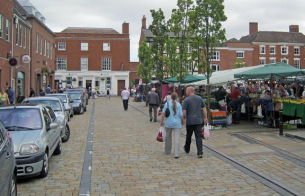 Part of the city centre which is set to be repaved