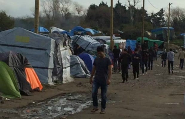 The refugee camp in Calais. Pic: Dave Simcox