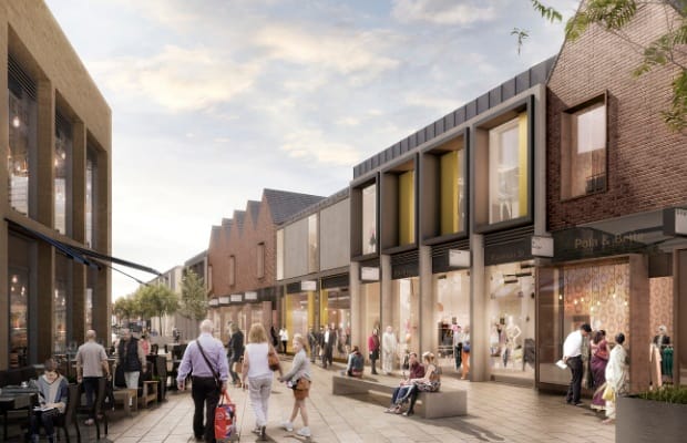 An artist's impression of the Friarsgate development