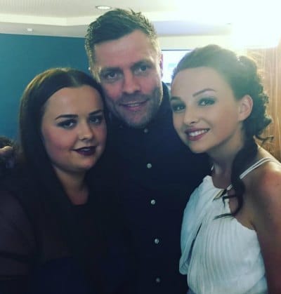 Geoff Horsfield with his daughters Chloe and Leah