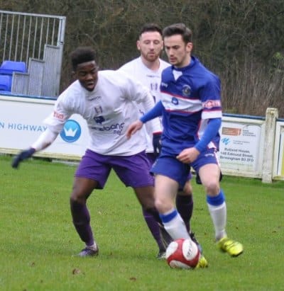 George Washbourne holds onto the ball. Pic: Pamela Mullins