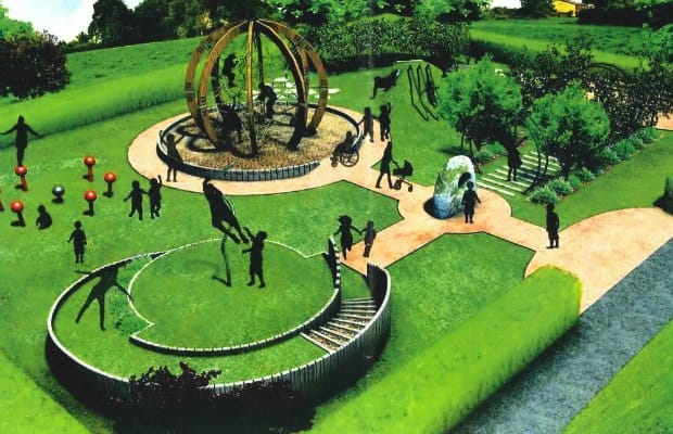 An artist's impression of the new National Memorial Arboretum play area