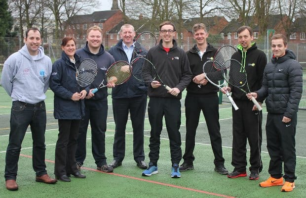 The launch of the free tennis lessons in Beacon Park