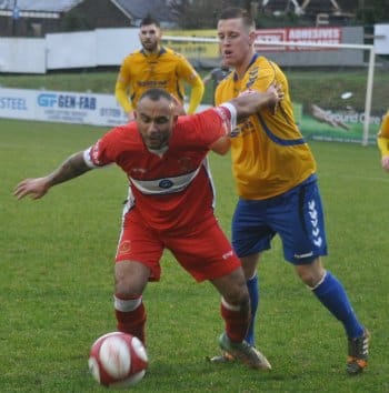 Nick Turton holds off his marker. Pic: Pamela Mullins
