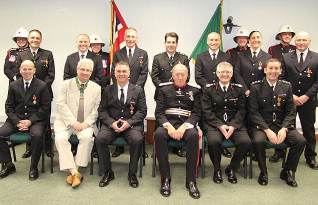 The Staffordshire Fire and Rescue Service long service awards ceremony
