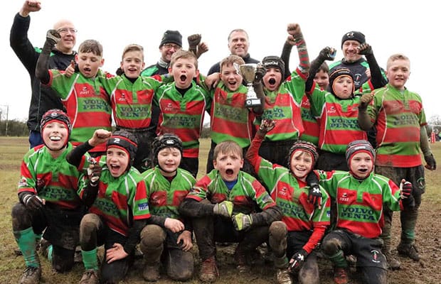 The triumphant Burntwood U10 side