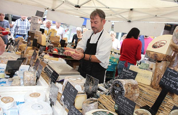 A cheese stall at the Lichfield Food Festival