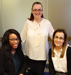 Kimberley Rodney, Trudi Knowles and Joanna Radzinska from inBOS