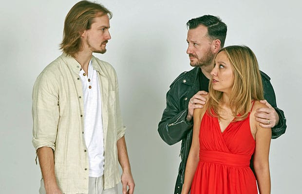 Eoin Edwards as Jesus, Phil Bourn as Judas and Vicky Beck as Mary