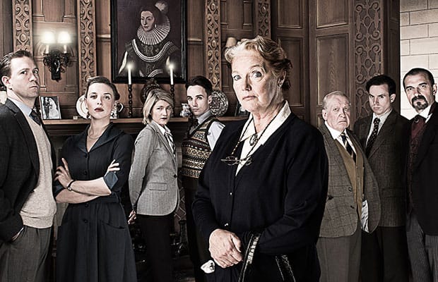 Louise Jameson (foreground) in The Mousetrap
