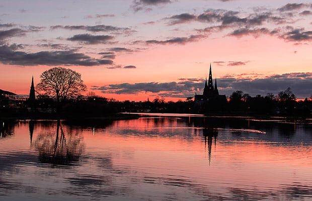 Sunset at Stowe Pool by Robert Ings