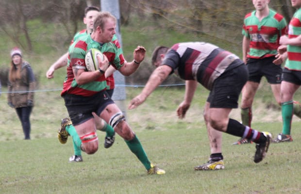 Josh Canning looks to slip past a tackle. Pic: Joanne Gough