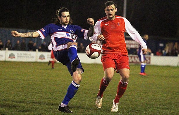 James Dance on the ball. Pic: Dave Birt