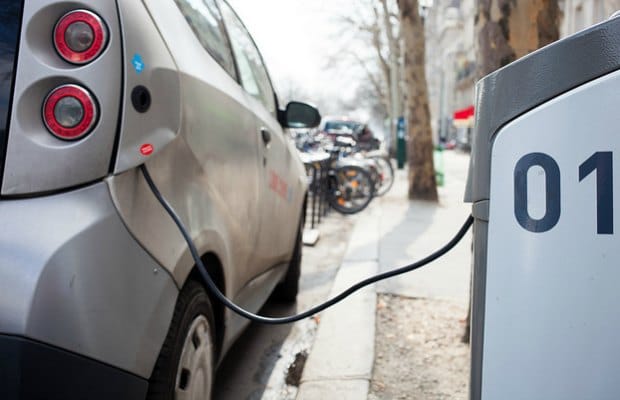 An electric car charging point. Pic: Håkan Dahlström