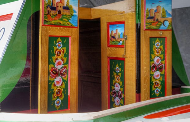 Painted roses on a canal boat. Pic: David Dixon