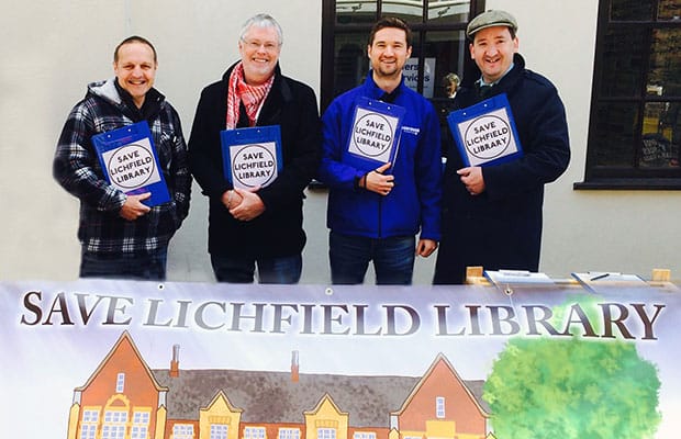 Campaigners collecting signatures