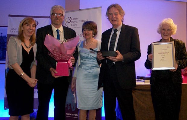Debbie Kerslake, Ian Leech, Baroness Ilora Finlay, John Grant and Delores Palmer at the inaugural National Council for Palliative Care awards