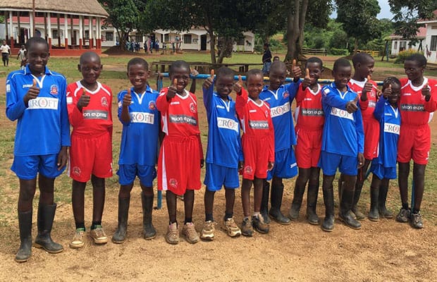 The Lichfield City kits taking pride of place in Uganda