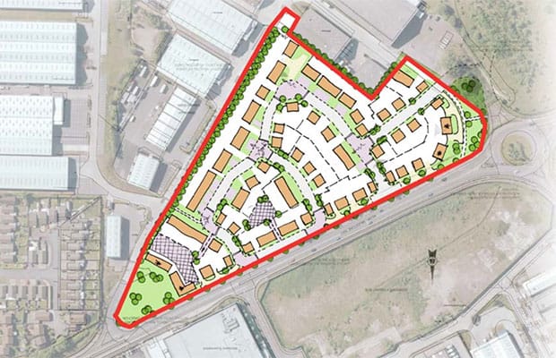 The proposed layout of the new homes off Milestone Way