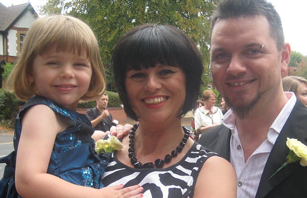 Kerry and Ivan Mornington with their daughter Violet