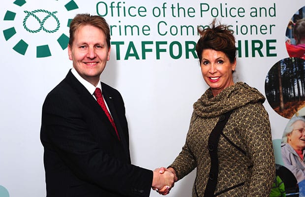 Police Commissioner Matthew Ellis with his deputy Sue Arnold