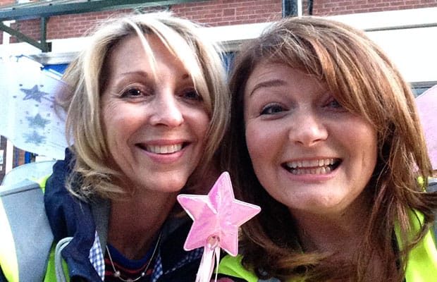 Natalie Ellis with her cousin Jo Holman taking part in a previous Solstice Walk