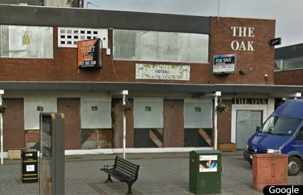 The former site of The Oak pub in Burntwood. Pic: Google Streetview