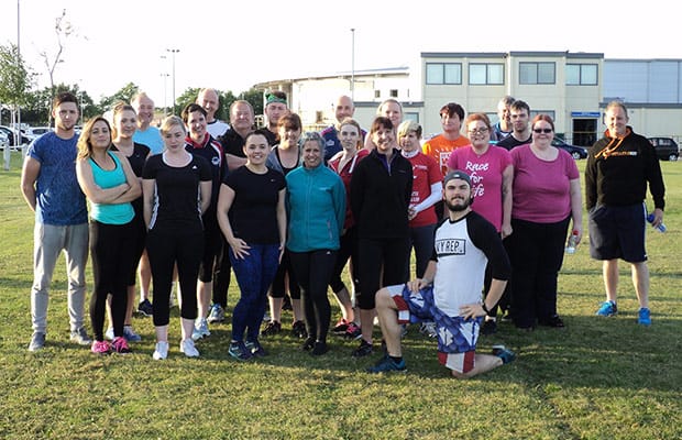 Members of the Burntwood Leisure Centre boot camp