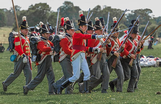 Military re-enactors in action