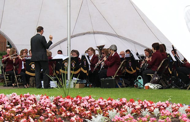 The City of Lichfield Concert Band playing in Beacon Park