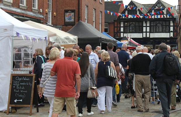 The Lichfield Food Festival market
