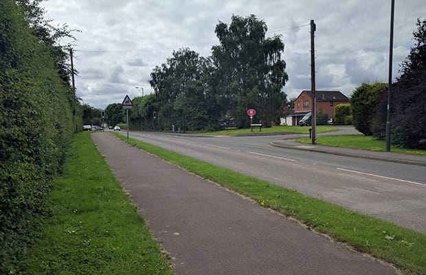 The Burton Road through Streethay