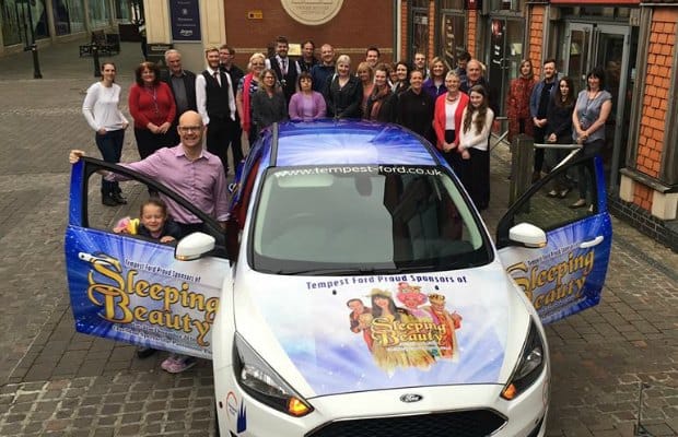 The panto care outside the Lichfield Garrick