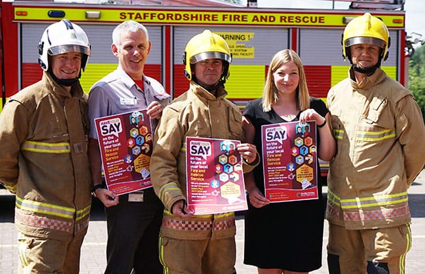 The launch of Staffordshire Fire and Rescue Service's Corporate Safety Plan consultation