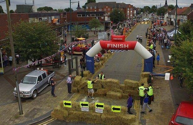 The push kart derby race track at Sankey's Corner
