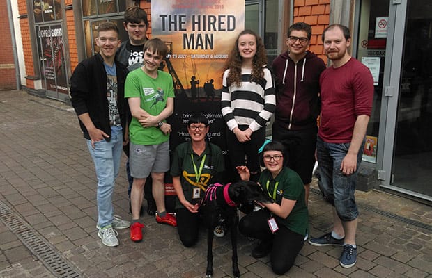 Teddy with fellow cast members from The Hired Man
