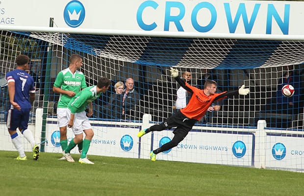 Ryan Wynter's effort finds the net. Pic: Dave Birt