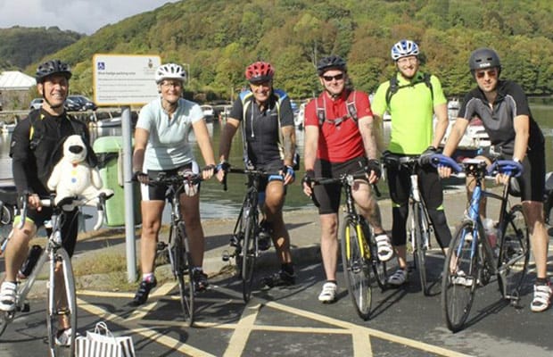 Some of the cyclists during their previous fundraising ride