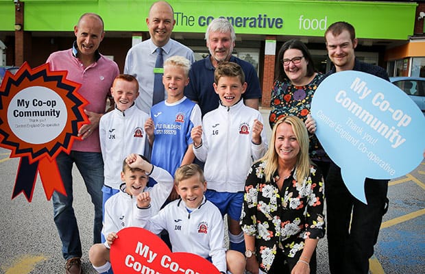 Representatives celebrating their grants from Central England Co-operative’s Community Dividend Fund.
