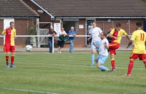 Nick Harris fires Lichfield City into the lead at Studley