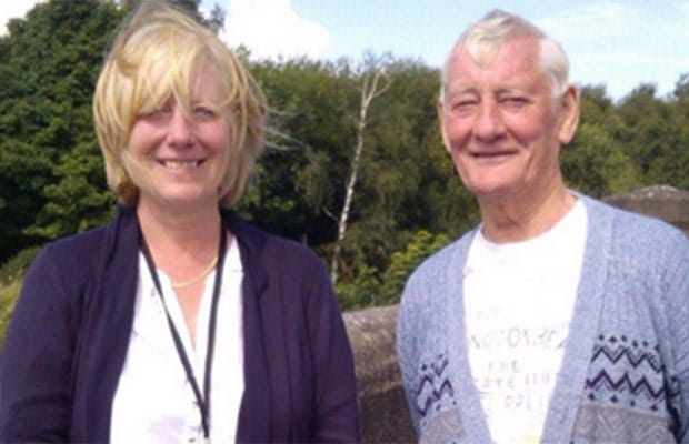 Diane Tilley with Cllr Eric Drinkwater on a tour of Burntwood