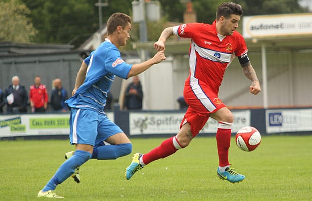 James Dance on the ball. Pic: Dave Birt