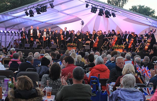 The British Police Symphony Orchestra perform at the Lichfield Proms in Beacon Park