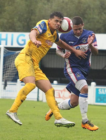 Action from Chasetown v Spalding United. Pic: Dave Birt