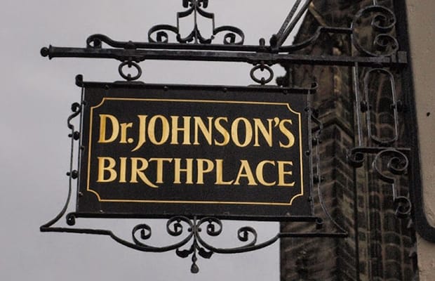Samuel Johnson Birthplace sign