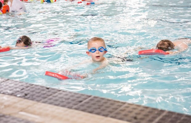 A swimming lesson at Friary Grange Leisure Centre