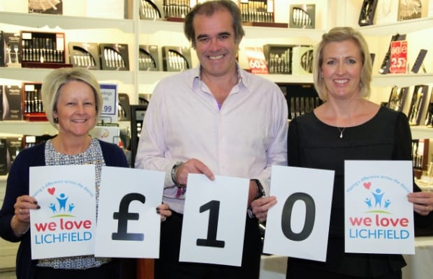 Maria Dutton, Simon Price and Caroline Pittaway in the Arthur Price Lichfield Shop Maria Dutton, Simon Price and Caroline Pittaway in the Arthur Price Lichfield Shop