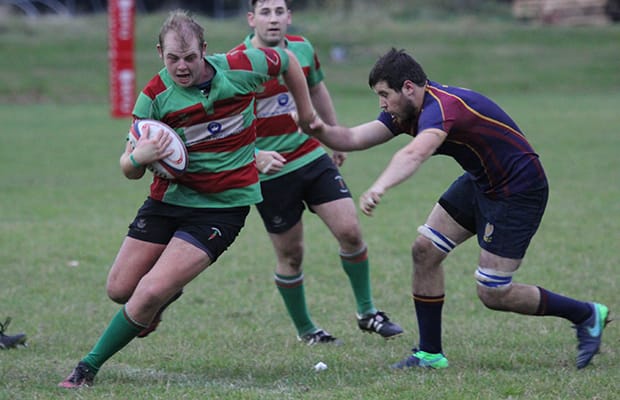 Josh Canning slips past a tackler. Pic: Joanne Gough