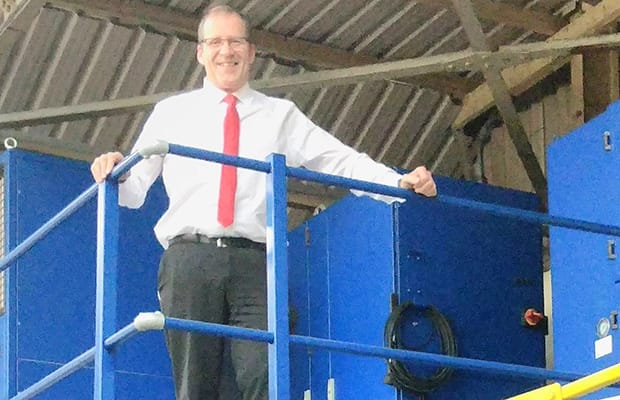 Brett Barratt in the Warrior Doors factory