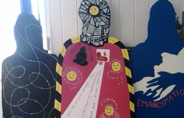 Some of the pieces featuring in The Silhouette Project at Lichfield Cathedral